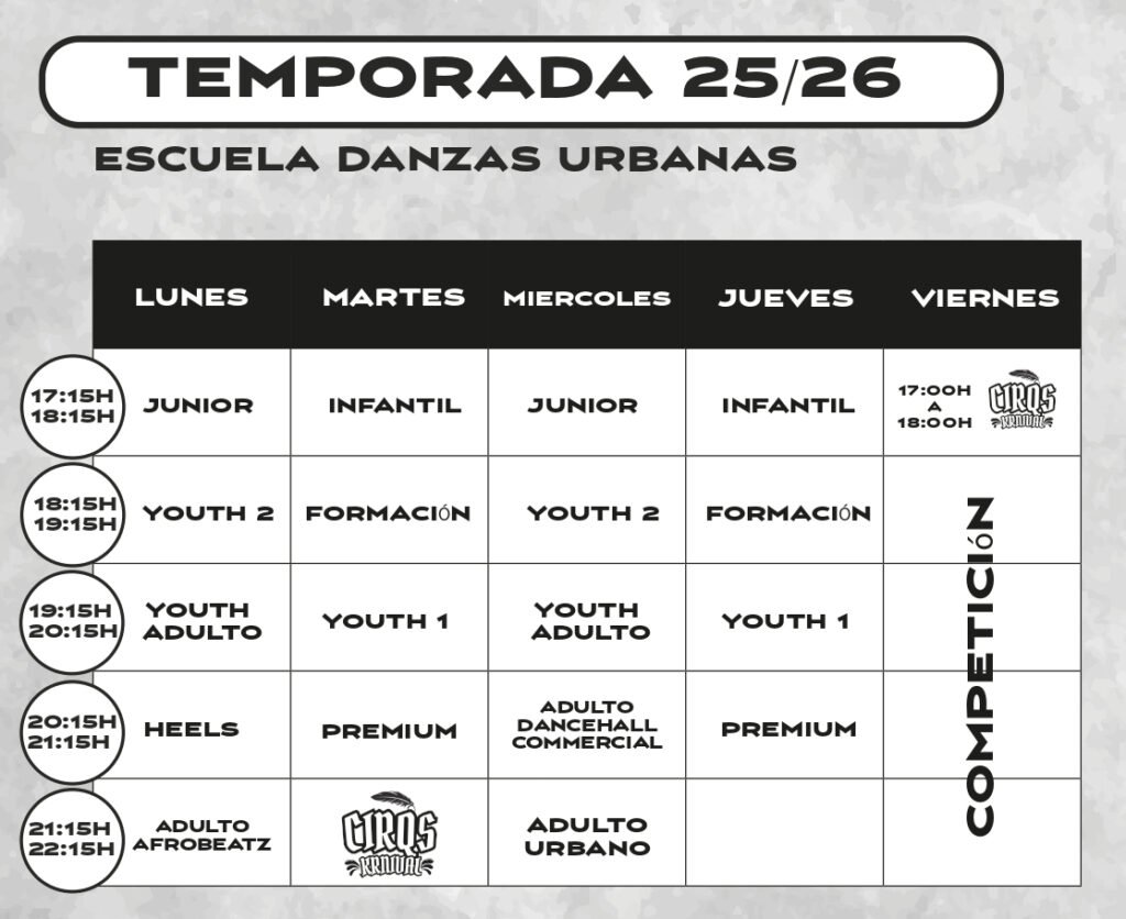 Horario de clases 25-26